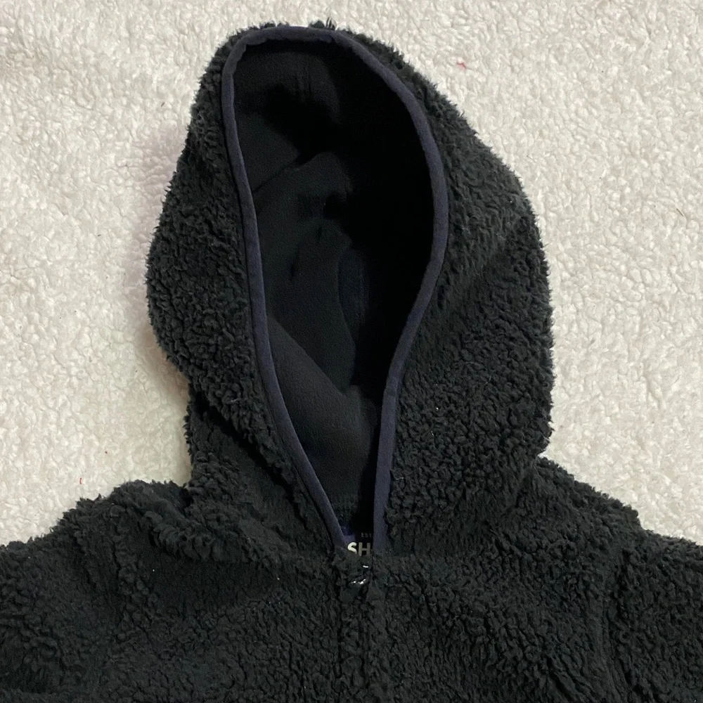 OshKosh B'gosh baby boys size 24mo Black Fleece jacket coat w/ hood  NWT